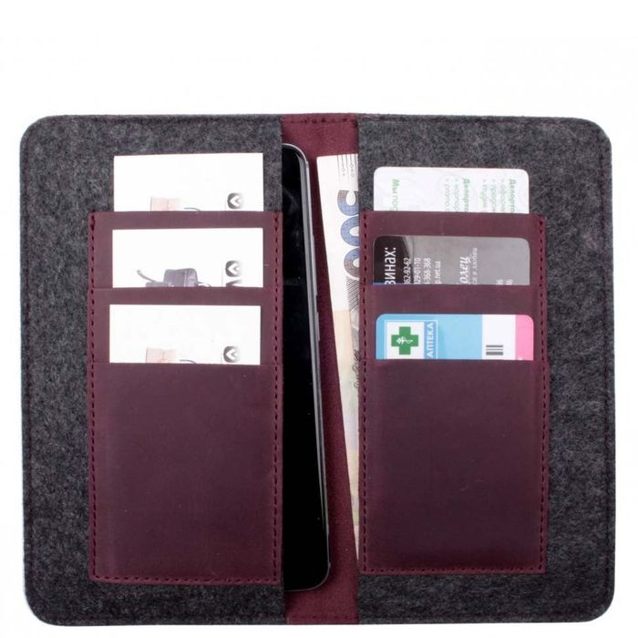 Шкіряний гаманець з кишенею для телефону Valenta 1153629XL купити недорого в Ти Купи