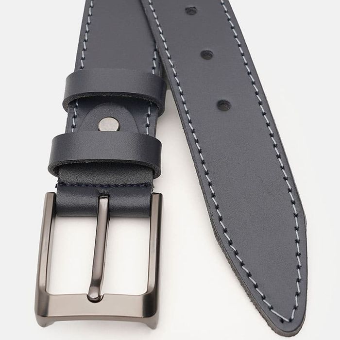 Мужской кожаный ремень Borsa Leather V1115FX45-navy купить недорого в Ты Купи