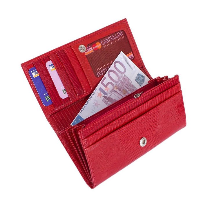 Жіночий шкіряний червоний гаманець CANPELLINI SHI2037-15 купити недорого в Ти Купи