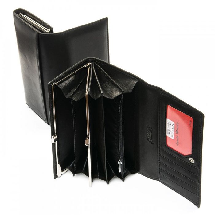 Жіночий шкіряний гаманець NAPPA ALESSANDRO PAOLI W1-V black купити недорого в Ти Купи