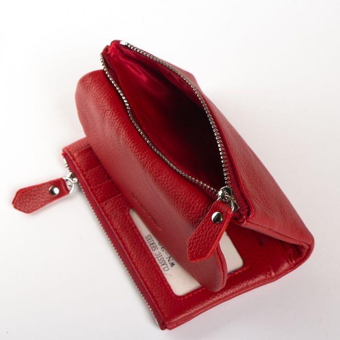 Женский кожаный кошелек Classik DR. BOND WN-23-9 red купить недорого в Ты Купи