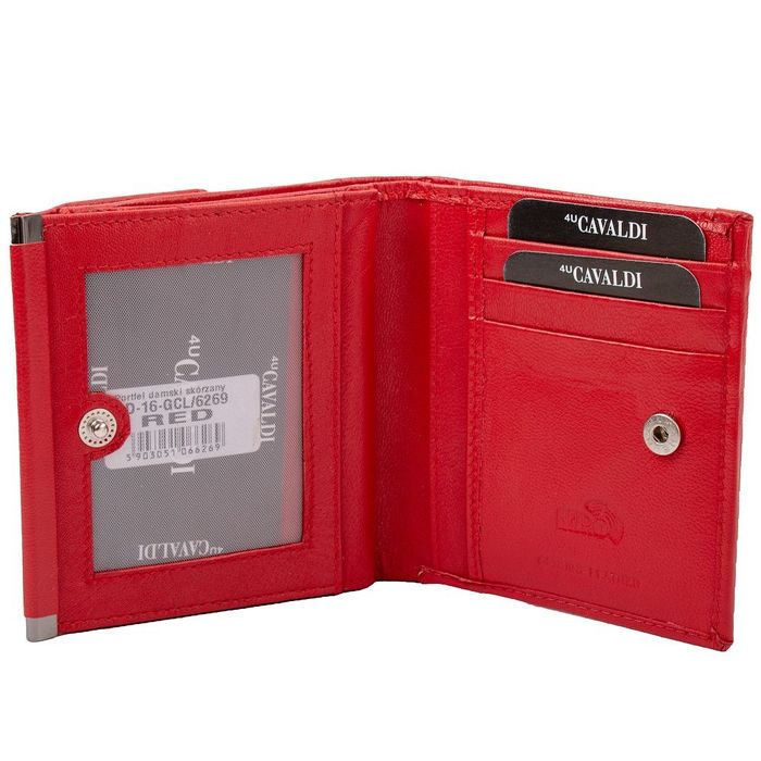 Женский кожаный кошелек 4U CAVALDI DNK-RD-16-GCL-red(копия) купить недорого в Ты Купи