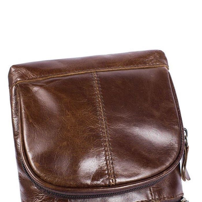 Чоловіча шкіряна сумка Vintage 14731 Темно-коричневий купити недорого в Ти Купи