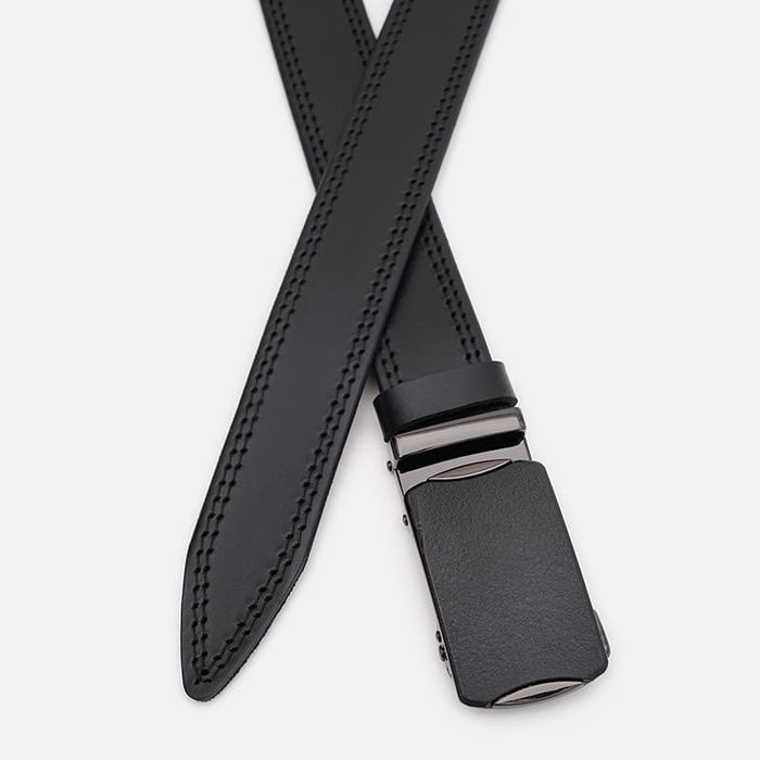 Чоловічий шкіряний ремінь Borsa Leather 125v1genav32-black купити недорого в Ти Купи