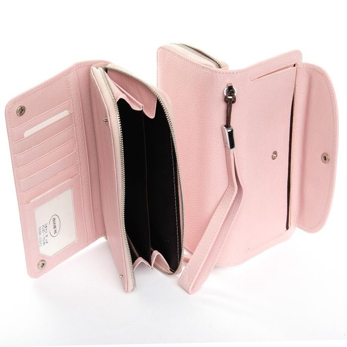 Кожаный женский кошелек Classic DR. BOND WS-22 pink купить недорого в Ты Купи