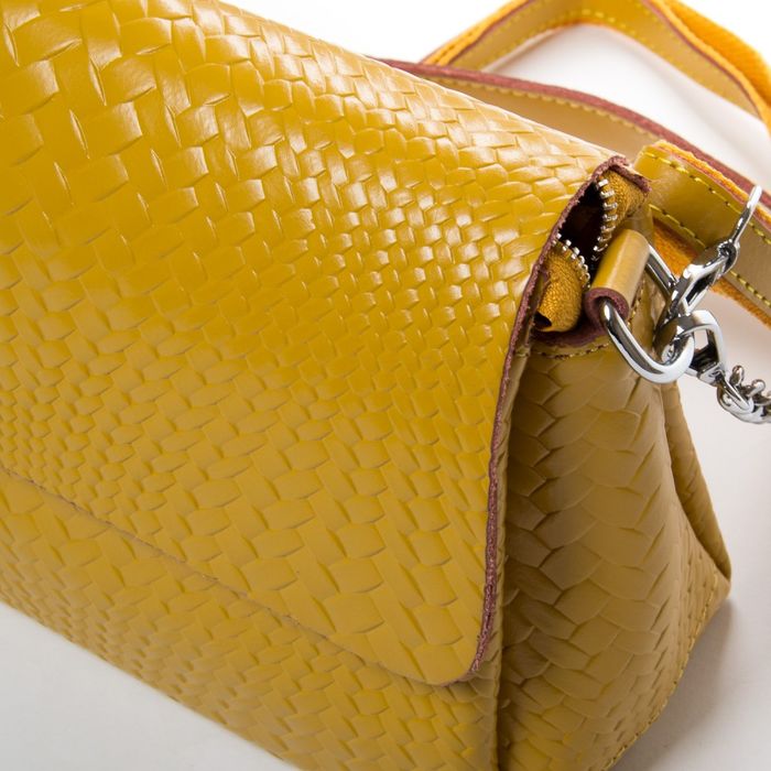 Женская кожаная сумка классическая ALEX RAI J009-1 bright-yellow купить недорого в Ты Купи