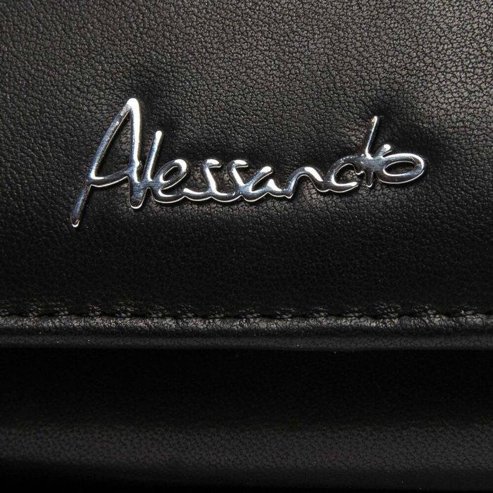 Жіночий шкіряний гаманець NAPPA ALESSANDRO PAOLI W1-V black купити недорого в Ти Купи