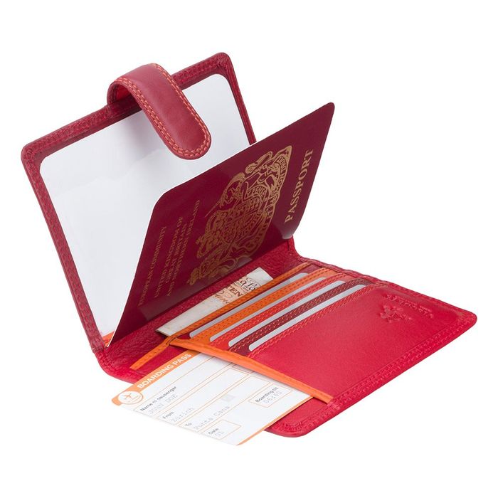 Шкіряна обкладинка для паспорта Visconti rb75 red m купити недорого в Ти Купи