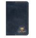 Обложка для паспорта ручной работы Gato Negro Alfa синяя