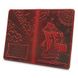 Красная обложка для паспорта из кожи HiArt Discoveries Красный