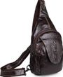 Мужская кожаная сумка слинг Vintage 14559