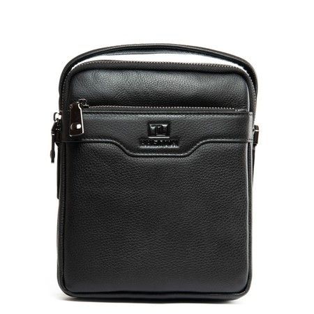 Мужская кожаная сумка через плечо BRETTON 4016-5 black купить недорого в Ты Купи