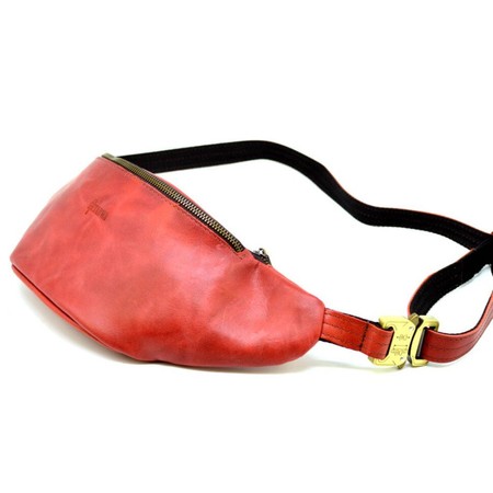 Кожаная красная сумка на пояс Tarwa rr-3036-4lx купить недорого в Ты Купи