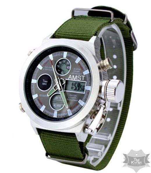Мужские наручные спортивные часы AMST Mountain Green (1277) купить недорого в Ты Купи
