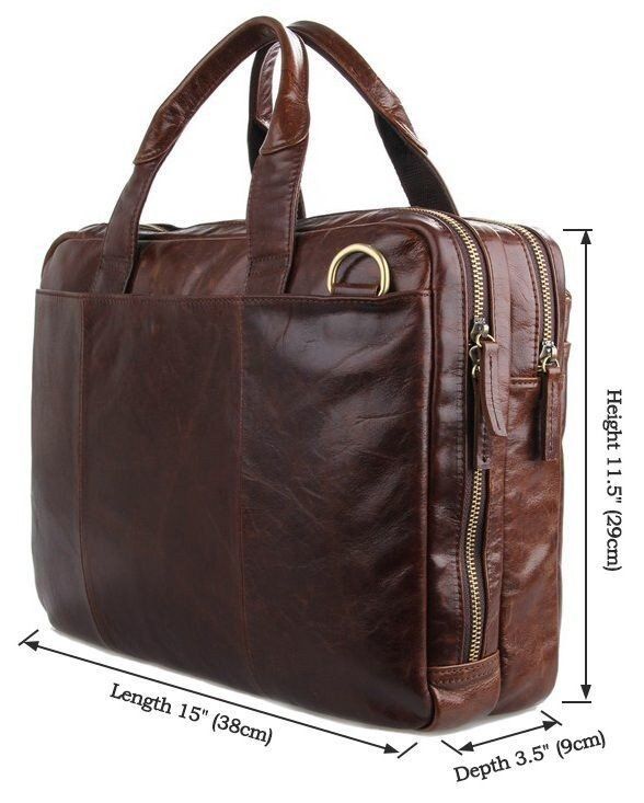 Чоловіча шкіряна сумка Vintage 14210 Коричневий купити недорого в Ти Купи