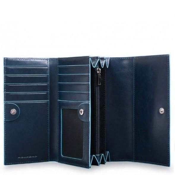 Кожаный кошелек Piquadro BL SQUARE/N.Blue PD4529B2R_BLU2 купить недорого в Ты Купи
