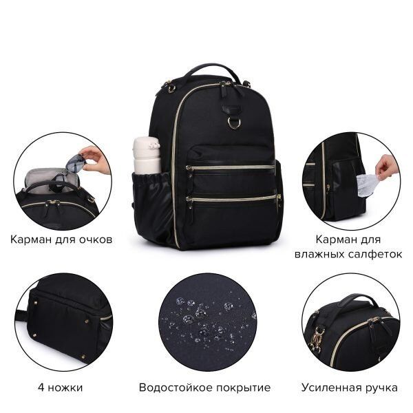 Рюкзак для мамы MOMMORE чёрный (MM3101305A001) купить недорого в Ты Купи