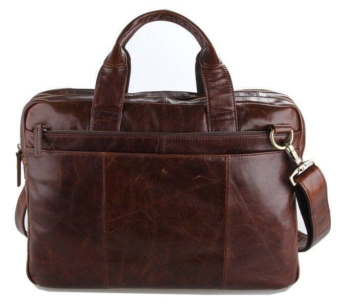 Чоловіча шкіряна сумка Vintage 14210 Коричневий купити недорого в Ти Купи
