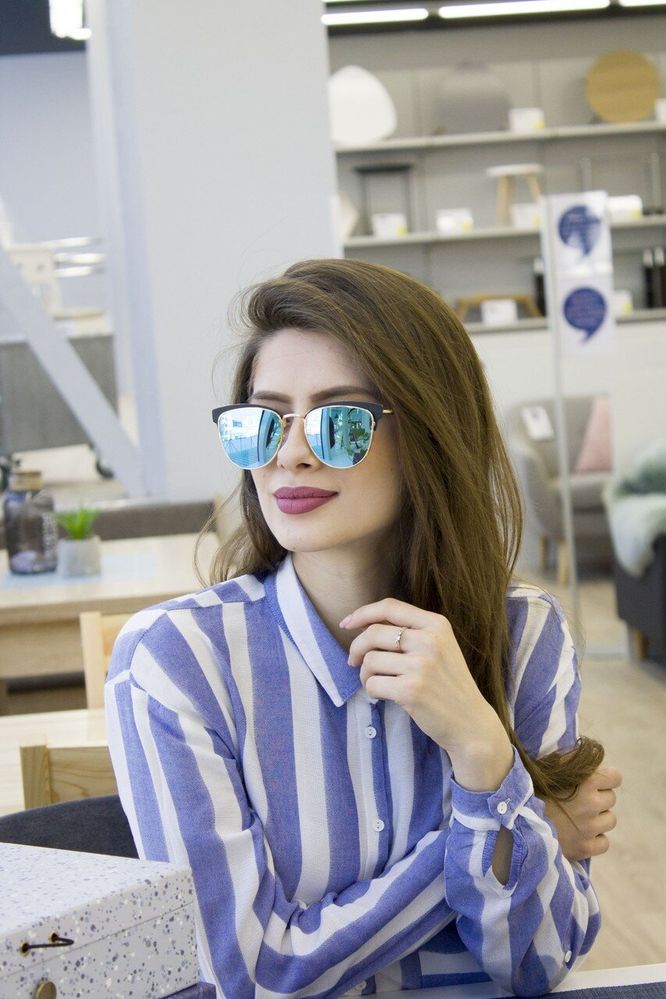 Солнцезащитные женские очки Glasses с футляром f8317-3 купить недорого в Ты Купи