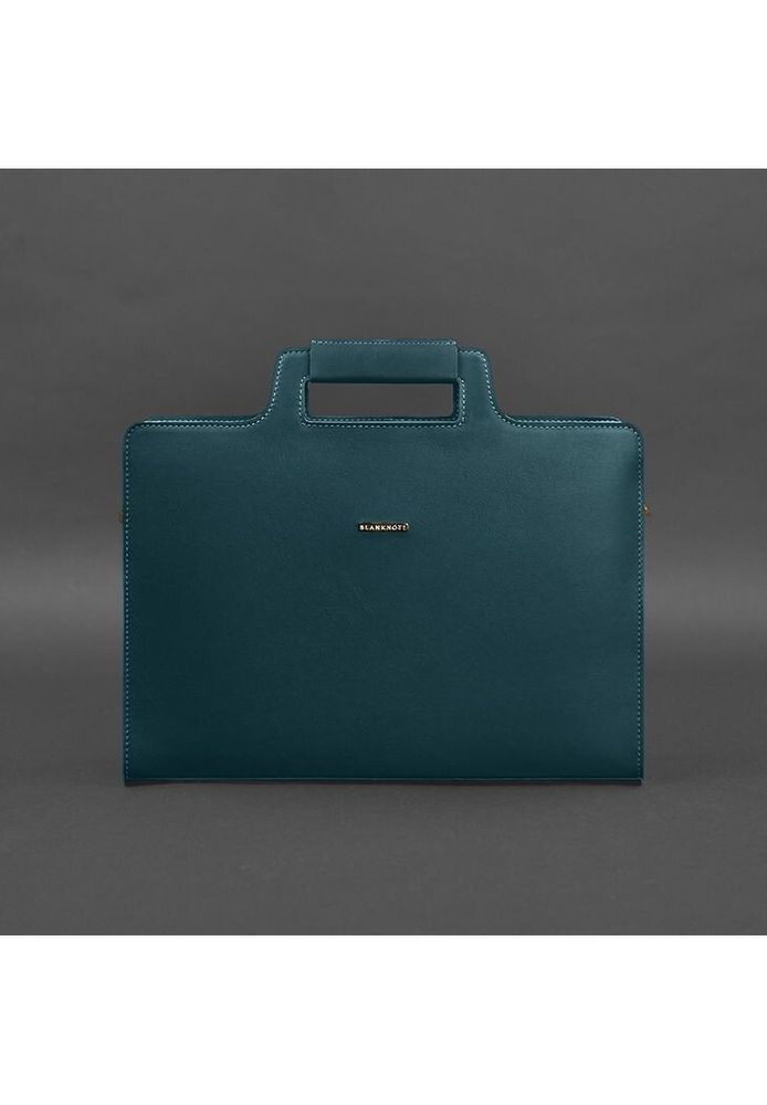 Жіноча шкіряна сумка для ноутбука і документів BlankNote зелена BN-BAG-36-MALACHITE купити недорого в Ти Купи