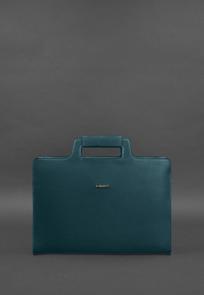 Жіноча шкіряна сумка для ноутбука і документів BlankNote зелена BN-BAG-36-MALACHITE купити недорого в Ти Купи