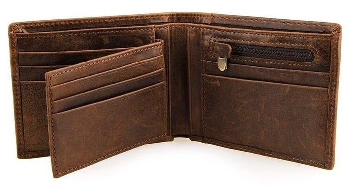 Чоловічий шкіряний гаманець Vintage 14230 Коричневий купити недорого в Ти Купи