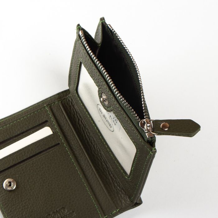 Шкіряний жіночий гаманець Classik DR. BOND WN-23-10 green купити недорого в Ти Купи
