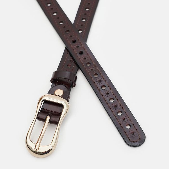 Женский кожаный ремень Borsa Leather CV1ZK-019br-brown купить недорого в Ты Купи