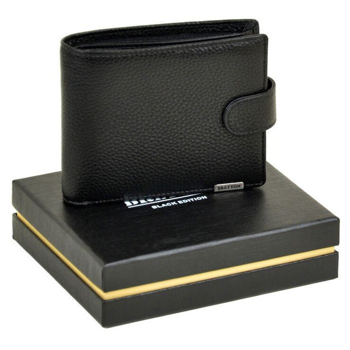 Шкіряний чоловічий гаманець Classic Bretton M3707 black купити недорого в Ти Купи