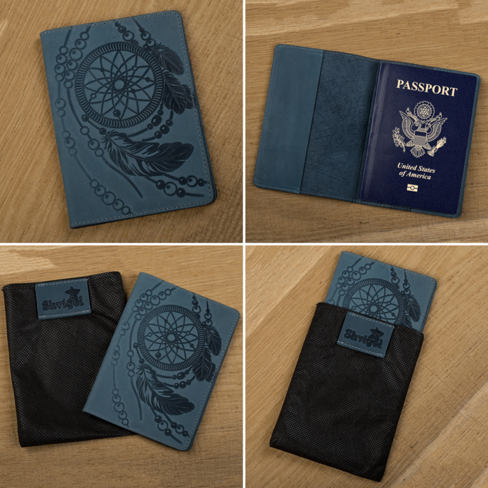 Обкладинка для паспорта SHVIGEL 13795 Синій купити недорого в Ти Купи