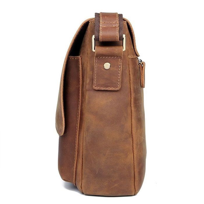 Чоловіча шкіряна коричнева сумка Vintage 20206 купити недорого в Ти Купи