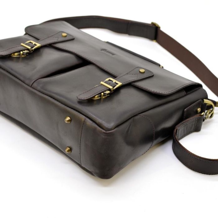 Мужской кожаный темно-коричневый портфель TARWA rdс-3960-4lx купить недорого в Ты Купи