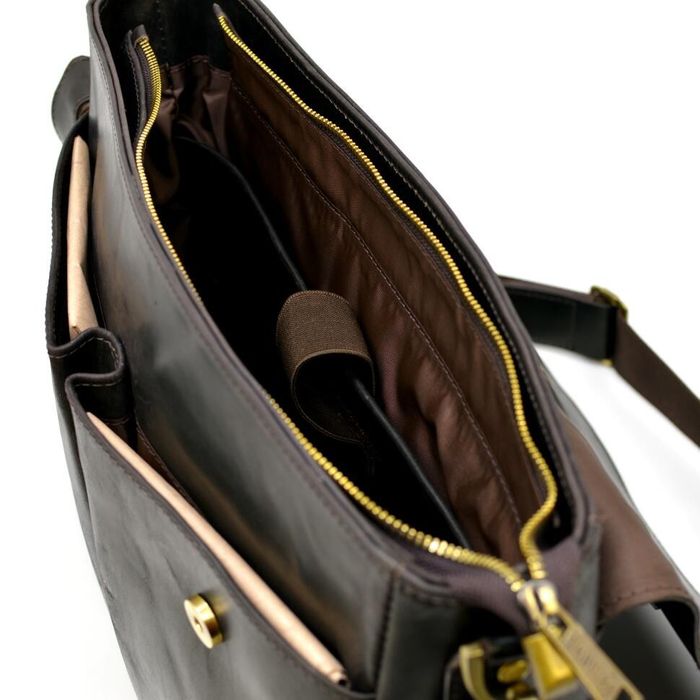 Мужской кожаный темно-коричневый портфель TARWA rdс-3960-4lx купить недорого в Ты Купи
