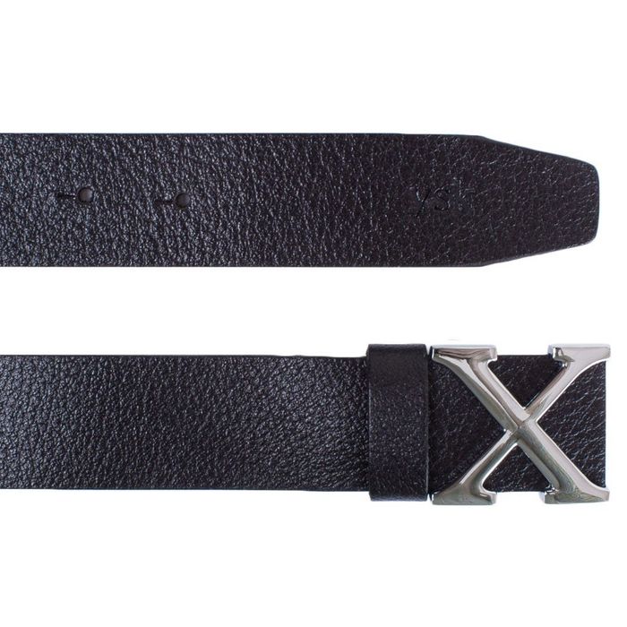 Мужской черный кожаный ремень Y.S.K. SHI286-1 115 см. купить недорого в Ты Купи