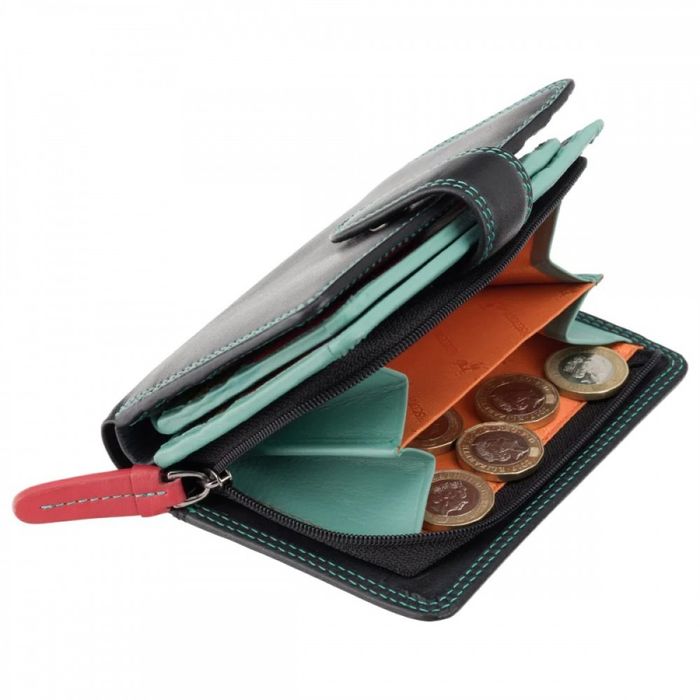 Шкіряний гаманець Visconti RB51 (чорний/римба) купити недорого в Ти Купи