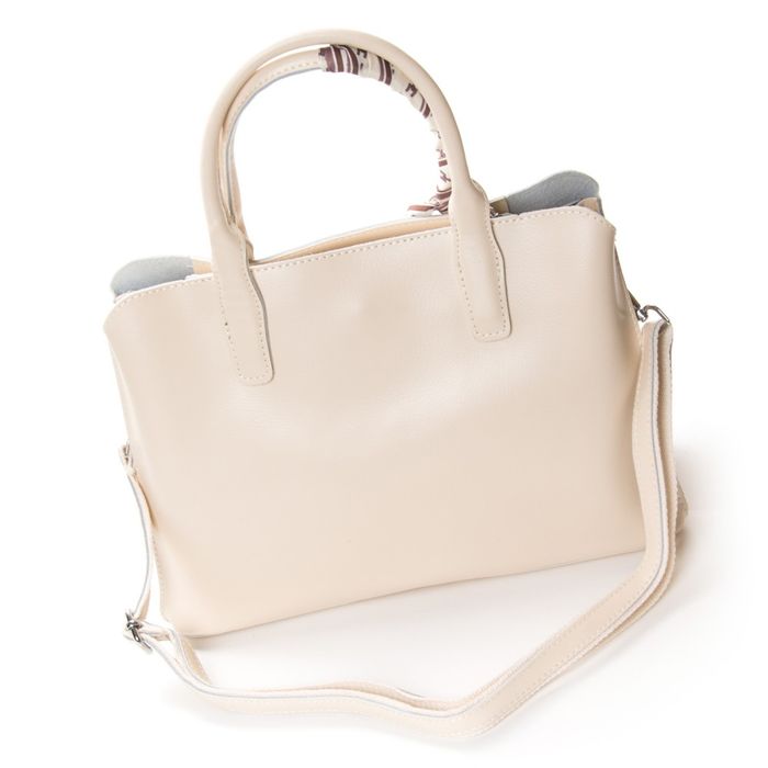 Женская кожаная сумка классическая ALEX RAI 46-9382 beige купить недорого в Ты Купи