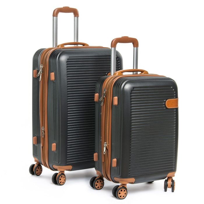 Комплект валіз 2/1 ABS-пластик PODIUM 8387 grey змійка 31487 купити недорого в Ти Купи
