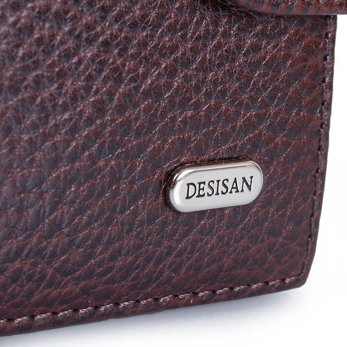 Чоловічий шкіряний коричневий гаманець DESISAN SHI080-019 купити недорого в Ти Купи