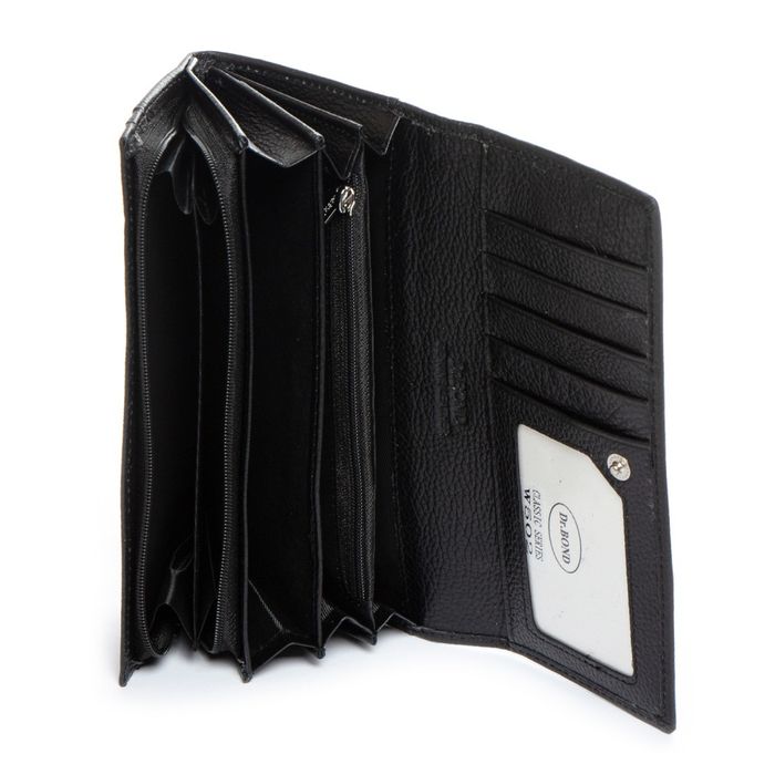 Шкіряний жіночий гаманець Classik DR. BOND W502 black купити недорого в Ти Купи