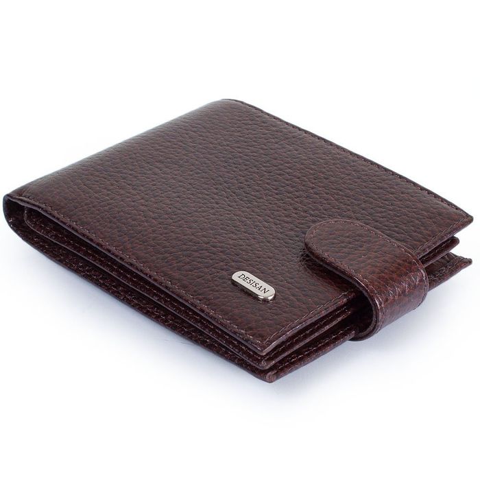 Чоловічий шкіряний коричневий гаманець DESISAN SHI080-019 купити недорого в Ти Купи