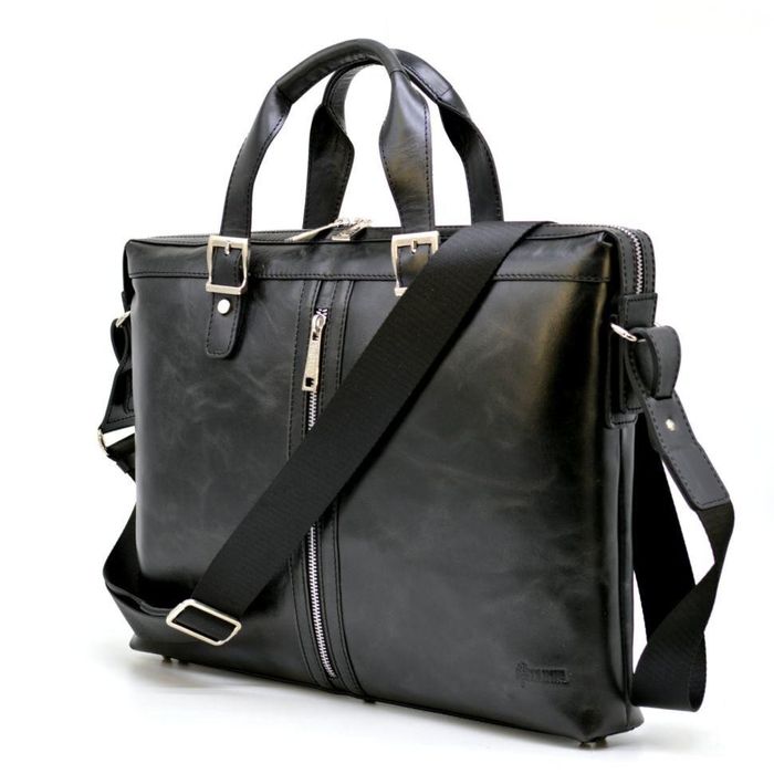 Мужская кожаная сумка TARWA ta-0041-4lx Черный купить недорого в Ты Купи