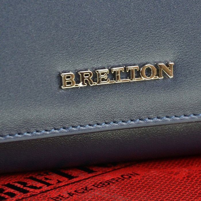 Кожаный кошелек Color Bretton W7232 navi купить недорого в Ты Купи