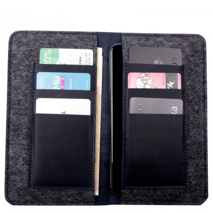 Кожаный кошелек с карманом для телефона Valenta 1153612XL купить недорого в Ты Купи
