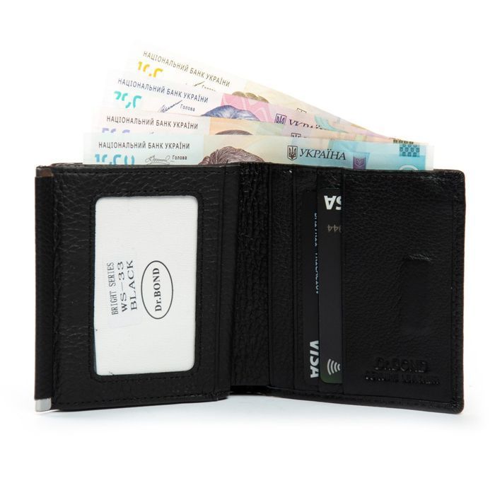 Женский кожаный кошелек Bright DR. BOND WS-33 black купить недорого в Ты Купи