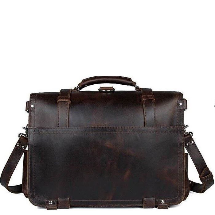 Чоловічий шкіряний портфель Vintage 14542 Темно-коричневий купити недорого в Ти Купи