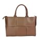 Класична жіноча сумка із плетінням коричнева Firenze Italy F-IT-76109DB-G