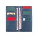 Кожаный бумажник Hi Art WP-02 Shabby Lagoon Mehendi Classic Синий