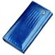 Женский синий кошелёк из натуральной лаковой кожи ST Leather 18901 Синий