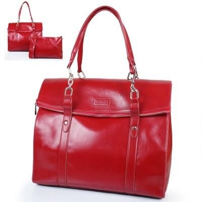 Повсякденно-дорожня сумка зі шкірозамінника LASKARA LK10200-red купити недорого в Ти Купи
