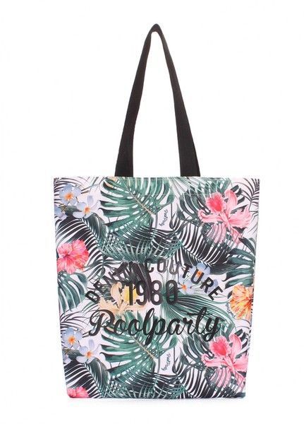 Летняя тканевая сумка POOLPARTY daily-tropic купить недорого в Ты Купи